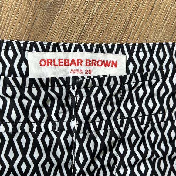 Orlebar Brown Bulldog Night Iris White Alado Geometric Mid-Length Swim Shorts. - Picture 6 of 12